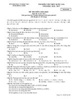 DE THI DIEN TAP 2017 HOA HOC CHINH THUC MA DE 485