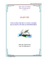Luận văn tốt nghiệp - Tăng cường thu hút và nâng cao hiệu quả sử dụng vốn FDI trên địa bàn tỉnh Bình Định