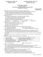 DE THI DIEN TAP 2017 SINH HOC CHINH THUC MA DE 209