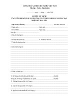 So yeu ly lich ung vien HDQT