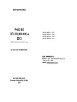 Phác đồ điều trị Nhi khoa năm 2013 - Bệnh viện Nhi đồng 2 | Website Bệnh viện nhi đồng 2 - www.benhviennhi.org.vn