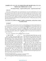 Nghiên cứu các yếu tố ảnh hưởng đến độ bền màu của vải trong quá trình giặt, là (ủi) 