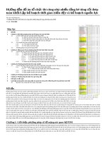 Hướng dẫn đồ án tổ chức thi công nhà nhiều tầng bê tông cốt thép toàn khối lập kế hoạch thời gian (tiến độ) và kế hoạch nguồn lực