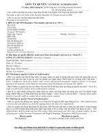3. Form ủy quyền giao nhận ctừ- letter of authorization for delivering