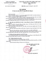 To trinh 01_HDQT_Sua doi bo sung dieu le cong ty_Tien Len