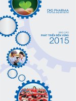 Báo cáo phát triển bền vững năm 2015 - DHG PHARMA