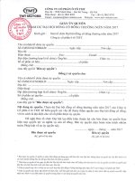 5. Giấy ủy quyền tham dự Đại hội đồng cổ đông thường niên năm 2017.