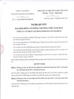 20120328 KSH Nghi Quyet DHCD Thuong Nien Nam 2012