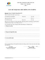 28 03 2011 - Giấy đề nghị thay đổi thông tin cổ đông