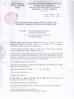 Giấy uỷ quyền thực hiện công bố thông tin