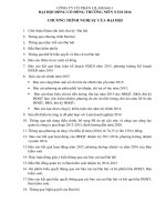 Chuong trinh nghi su cua Dai hoi