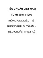 THÔNG GIÓ, ĐIỀU TIẾT KHÔNG KHÍ, SƯỞI ẤM - TIÊU CHUẨN THIẾT KẾ