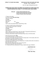 Thong bao giao dich co phieu cua nguoi co lien quan   ong Pham Viet Thang CBTT