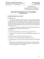 4. Thuyet minh BCTC - Quy III- 2009