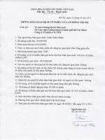 TB giao dich cp TMT cua ong Trinh Xuan Nham   Pho TGD