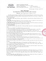 Thư mời họp Đại hội đồng cổ đông thường niên năm 2016