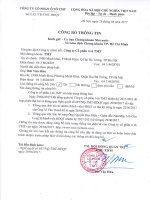Công bố thông tin số 689 TB-TMT-HĐQT ngày 29 6 2017