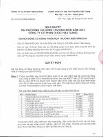 DHG Nghi quyet DHDCD 2014 ngay 20.4.2015