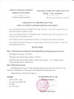 20130509 KSH Nghi Quyet HDQT Ve Viec To Chuc DHCD Thuong Nien Nam 2013