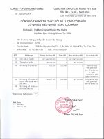 CBTT thay doi so luong co phieu co quyen bieu quyet dang luu hanh