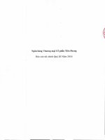 Báo cáo tài chính Quý III năm 2016