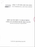 Điều lệ Công ty sửa đổi, bổ sung lần thứ 14 - DHG PHARMA Xem