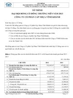 Biên bản họp Đại hội cổ đông thường niên 2013