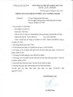 TB giao dich co phieu cua ong Le Tien Phan