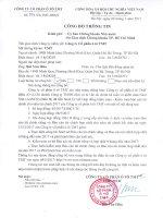 Công bố thông tin số 501 TB-TMT-HĐQT ngày 08 5 2017