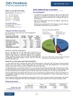 Bản tin IR kỳ 9 - 2013 - DHG PHARMA Ban tin IR DHG ky 9