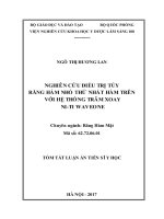 Nghiên cứu điều trị tủy răng hàm nhỏ thứ nhất hàm trên với hệ thống trâm xoay Ni-Ti WaveOne