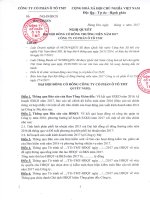 14. Dự thảo nghị quyết Đại hội đồng cổ đông thường niên năm 2017.