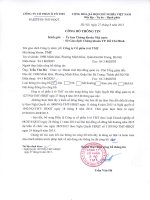 Công bố thông tin số 1229 TB-TMT-HĐQT ngày 27 8 2015
