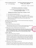 To trinh so 74 ve sua doi mot so noi dung Dieu le Cong ty