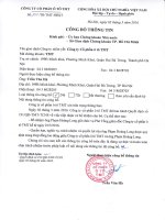 : Quyết định số 191 QĐ-TMT-TCNS ngày 02 3 2016 về việc Tiếp nhận và bổ nhiệm cán bộ đối với Ông Phạm Hoàng Long.