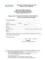 Mau giay xac nhan du DH 2013