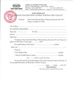 4. Giấy đăng ký tham dự Đại hội đồng cổ đông thường niên năm 2017.