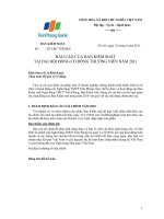 Báo cáo của Ban Kiểm soát năm 2011