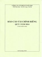 BCTC rieng Quy 2.2014 (truoc kiem toan)