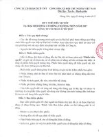 7. Quy chế biểu quyết tại Đại hội đồng cổ đông thường niên năm 2017.