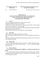 Tài liệu dùng trong Đại hội cổ đông thường niên 2014 ngày 28.04.2014 | CÔNG TY CỔ PHẦN CÁP NHỰA VĨNH KHÁNH The le bau cu