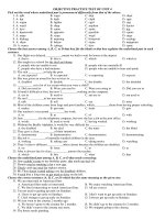 OBJECTIVE PRACTICE TEST OF UNIT 4