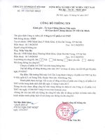 1. Quyết định về việc triệu tập họp Đại hội đồng cổ đông thường niên năm 2017.