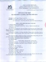 Bien ban phien hop DHDCD thuong nien 2014