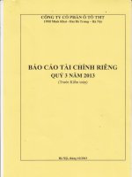 BCTC rieng quy 3 nam 2013 (trc kiem toan)