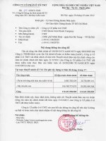 Cong bo thong tin so 175 ve dinh chinh BCTC rieng 2011 da duoc kiem toan