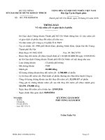 tmt thong bao ve viec niem yet va giao dich co phieu thay doi niem yet