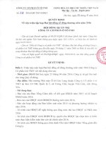 Quyết định về việc triệu tập họp Đại hội đồng cổ đông thường niên năm 2016.