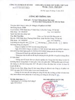 Công bố thông tin số 1530 TB-TMT-HĐQT ngày 20 12 2016 về việc Công ty cổ phần ô tô TMT tiến hành họp HĐQT ban hành nghị quyết số 1529 NQ-TMT-HĐQT