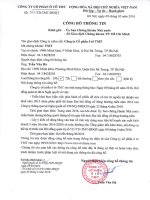 Công bố thông tin số 517  TB-TMT-HĐQT ngày 09 05 2016